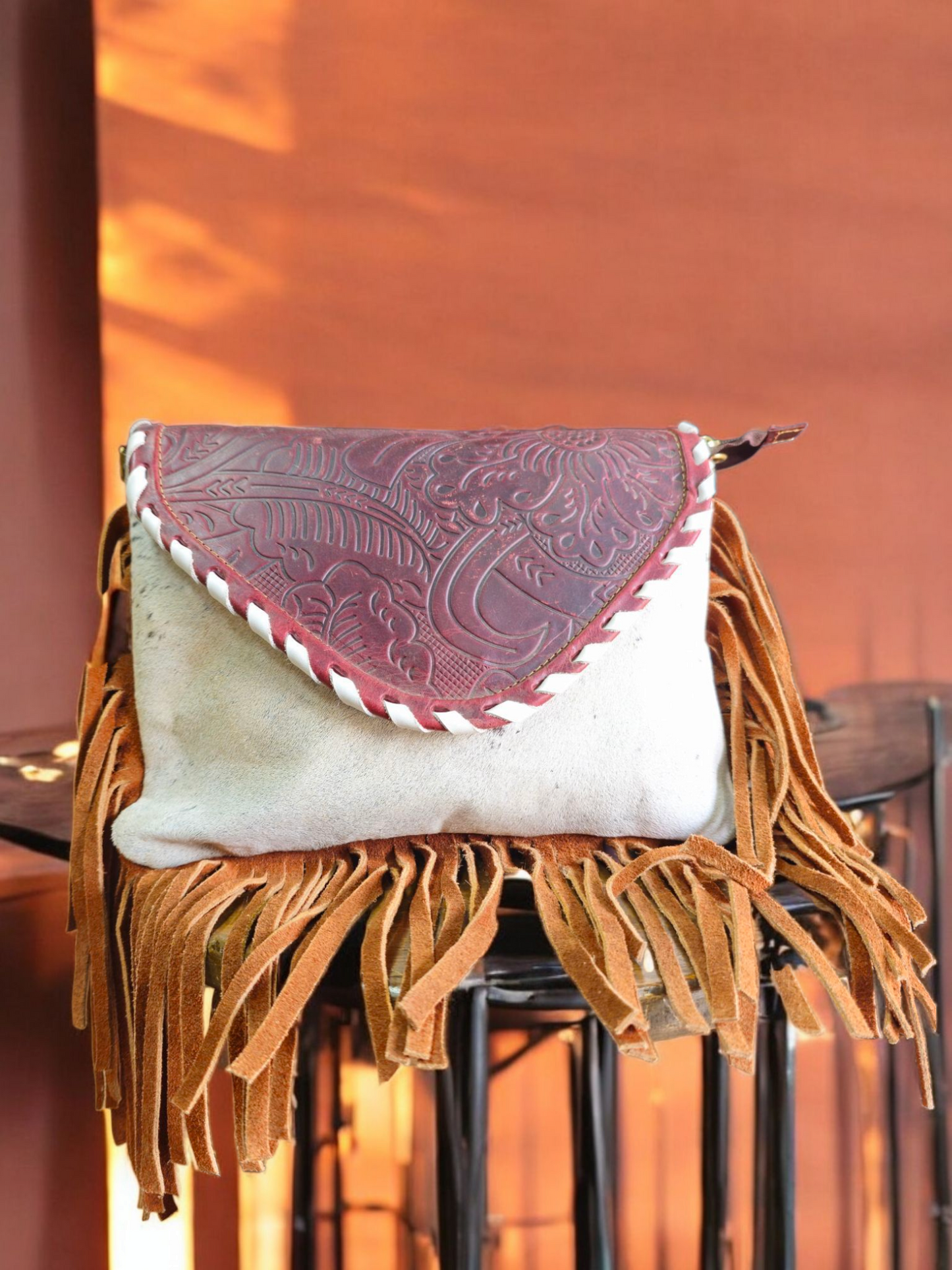 Bolsa felcos blanco con rojo