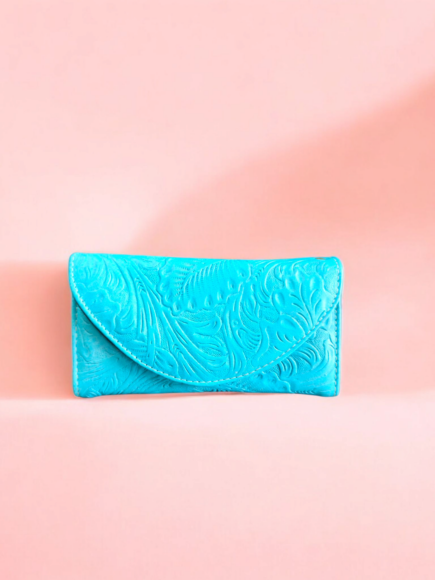 Cartera azul vibrante