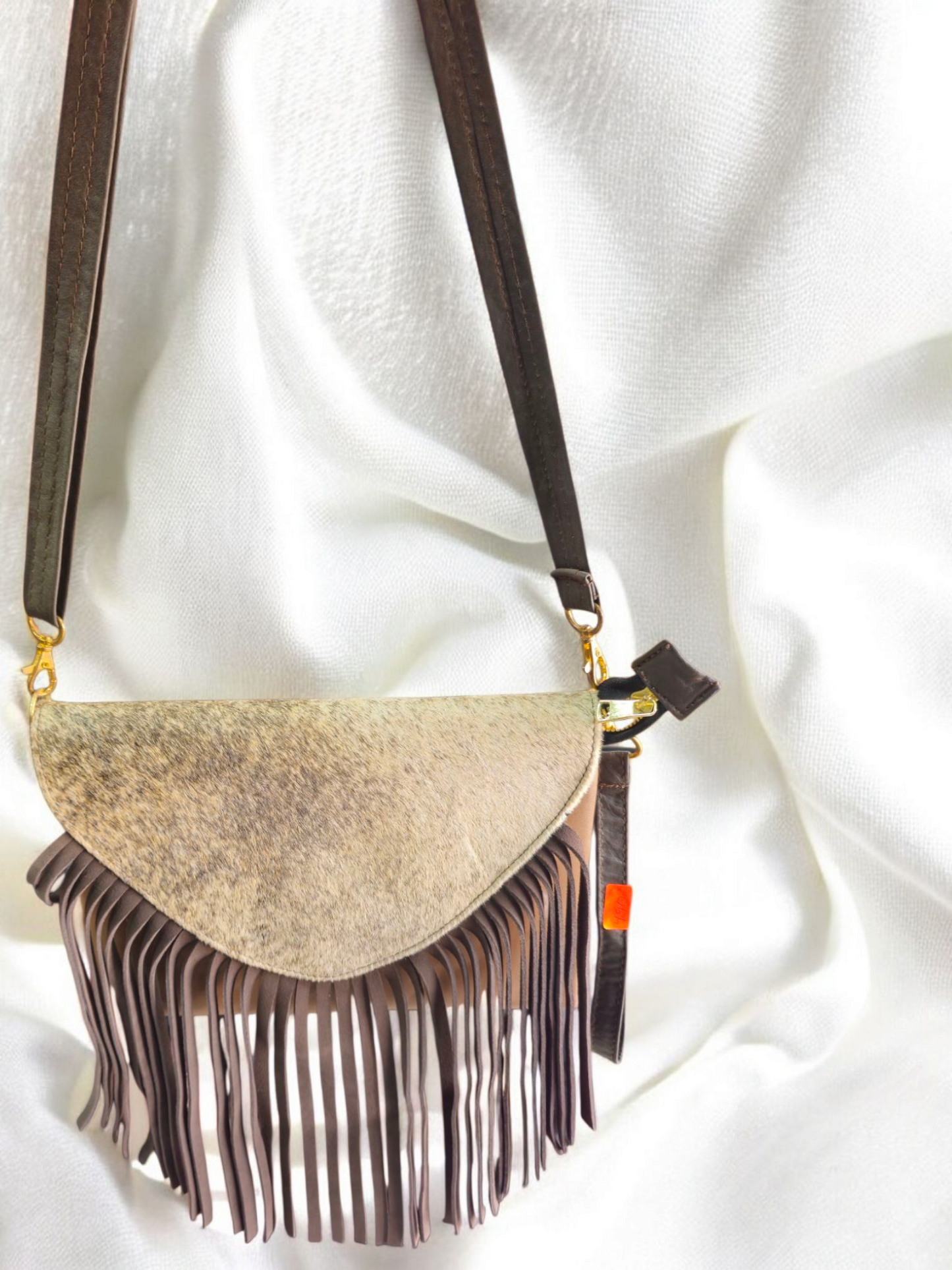 Bolsa flecos beige