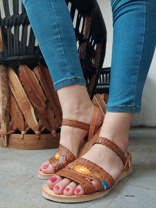 Huarache latigo cafe