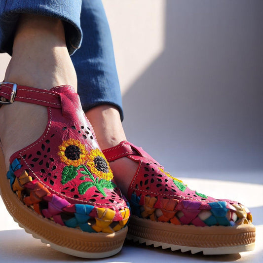 Alpargata roja girasol colores