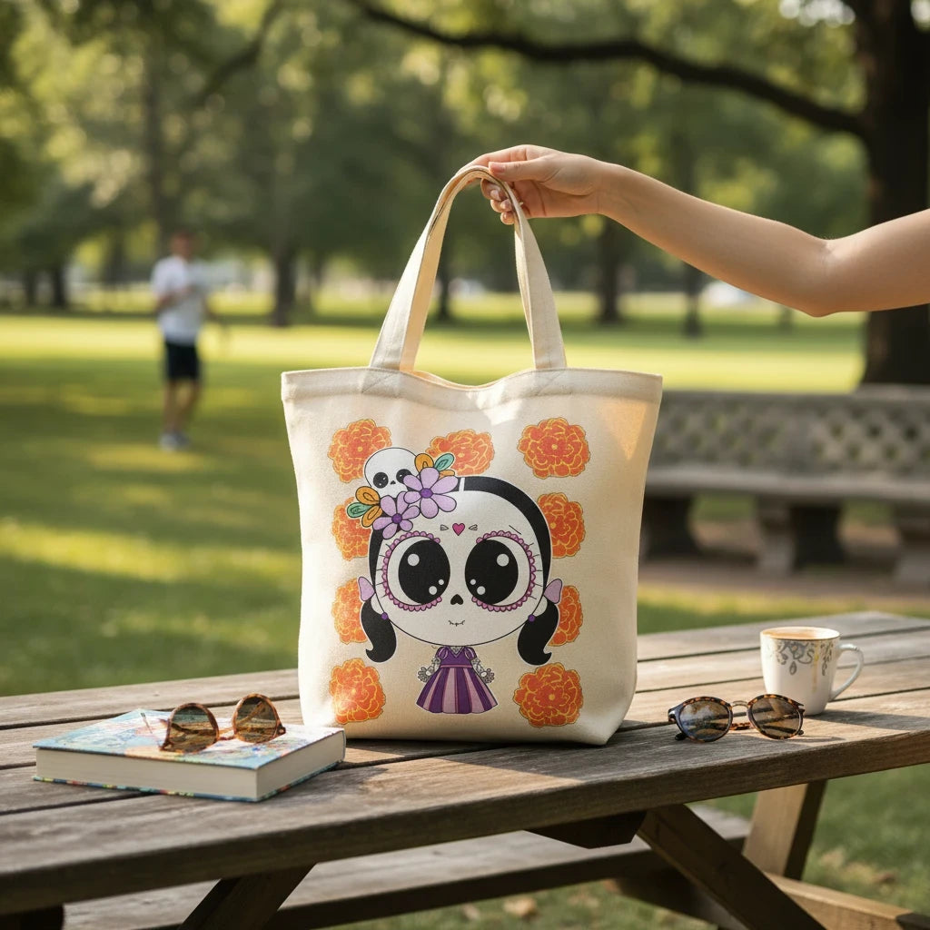 Bolsa Tote Manta "Día de Muertos"