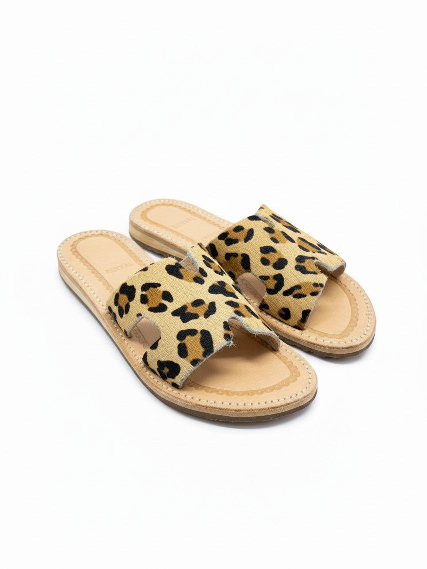 Sandalia Dalia artesanal estampado leopardo