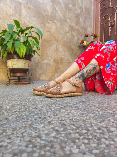 Alpargatas bordadas yute